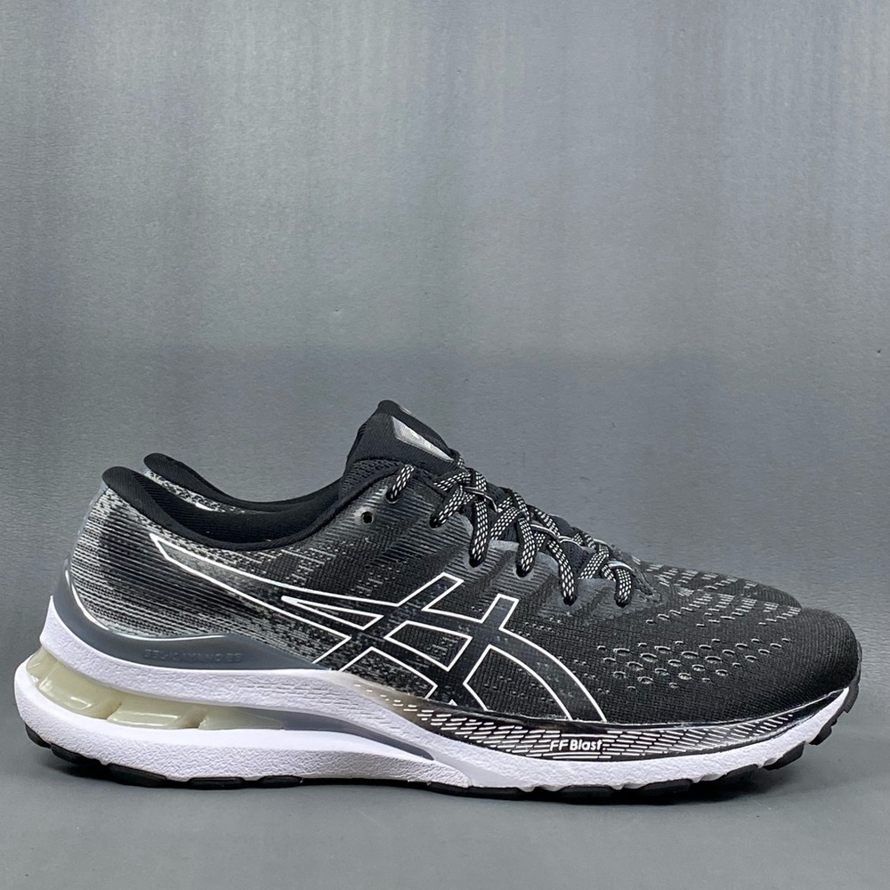 Asics Black and White Athletic Shoes